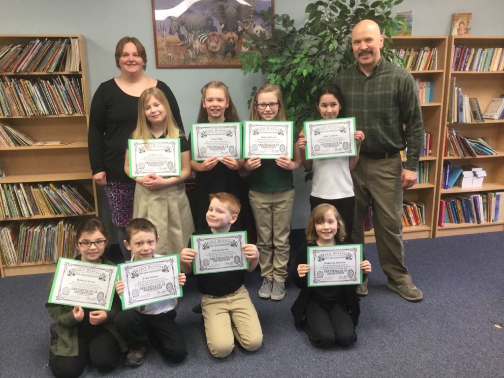 Mrs. Nickel’s 3rd grade class at Fairhill Christian School in Fairbanks