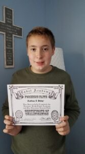 Joshua has successfully completed ALL THREE Academy courses